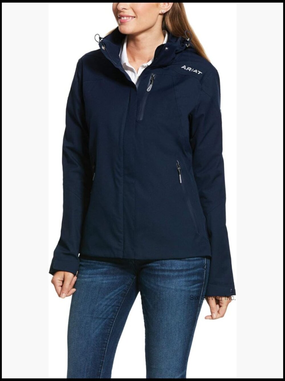 Women's Waterproof Raincoat with Removable Hood Taped Seams EcoDry Finish